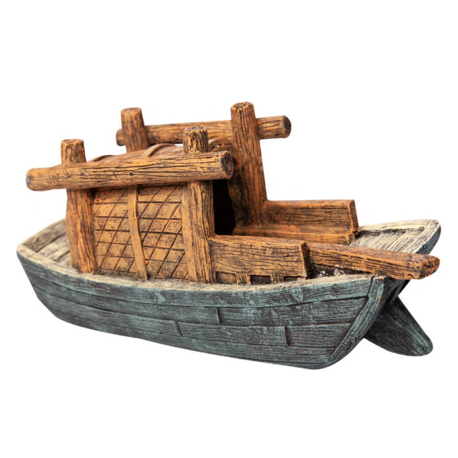 Ornament Small Fishing Boat 15wx5dx8cmh