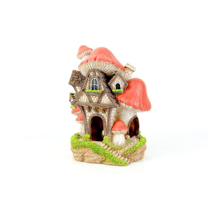 Ornament Bioscape Mushroom House Red 14 x 11 x 17cm