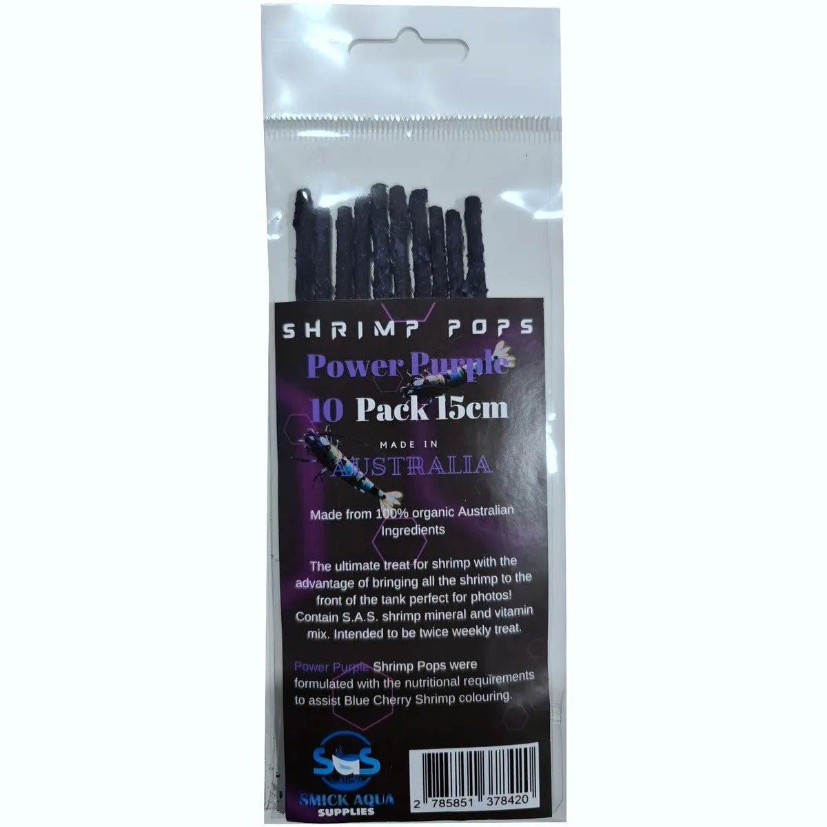 SAS Power Purple Shrimp Pops 15cm 10 Pack