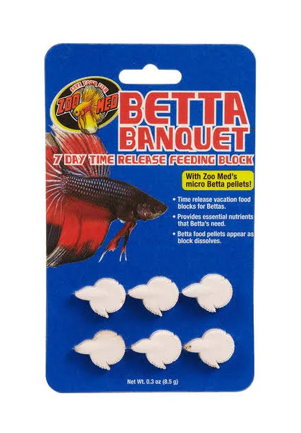 Zoo Med Betta Banquet 7 day Block 6 Pack