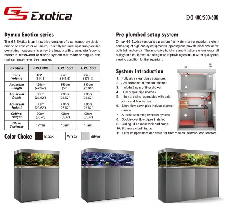 DYMAX GS EXOTICA AQUARIUM