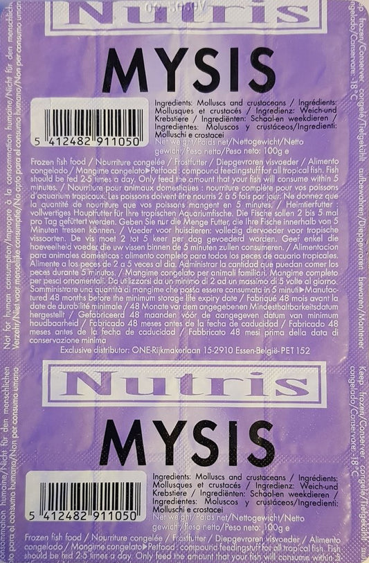 Frozen Nutris Mysis 100g