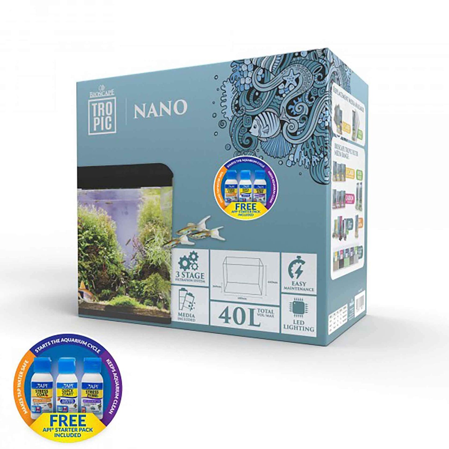 Bioscape Tropic Nano Aquarium 40lt Black